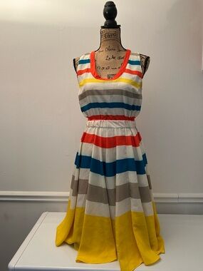 Marc By Marc Jacobs 100% Silk Colorblock Dress